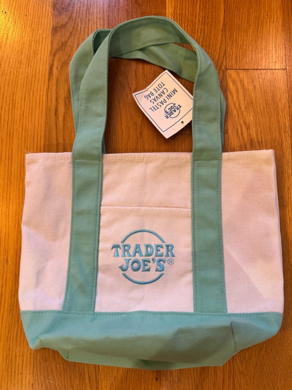 Trader Joe's Mini Mint Canvas Tote